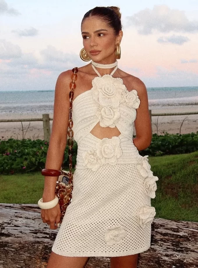 VESTIDO CURTO CROCHE