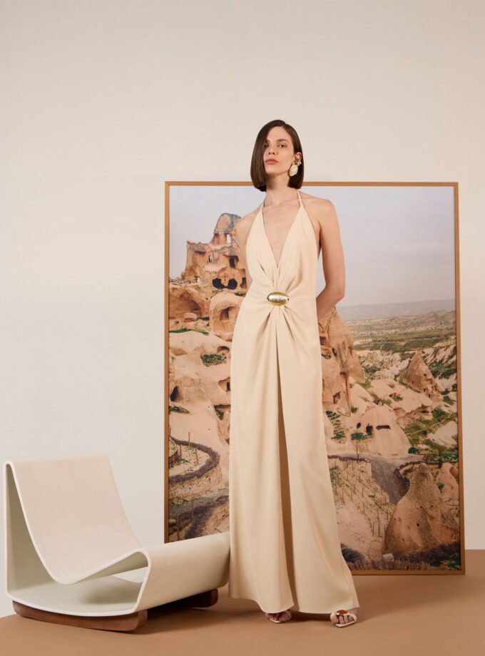 VESTIDO LONGO FIVELA