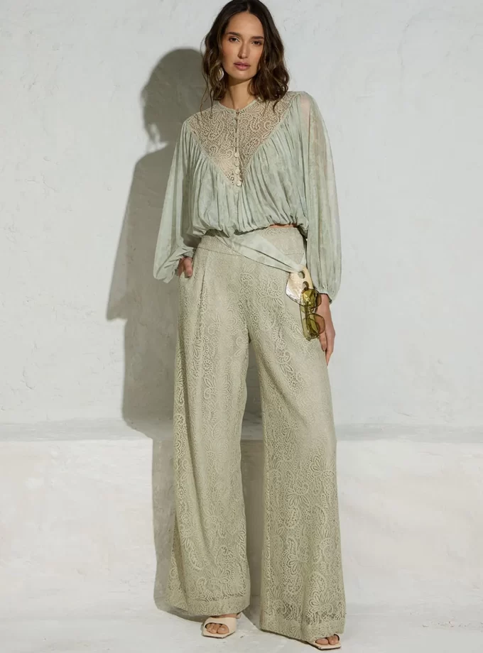 BLUSA PALA RENDA GREEN