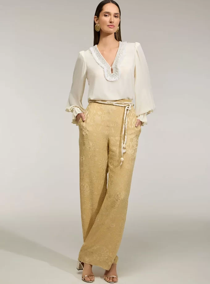 CALÇA TECIDO TEXTURIZADO