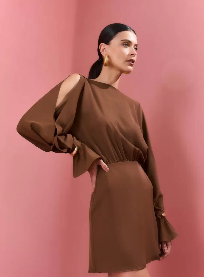 VESTIDO CURTO MANGA BUFANTE