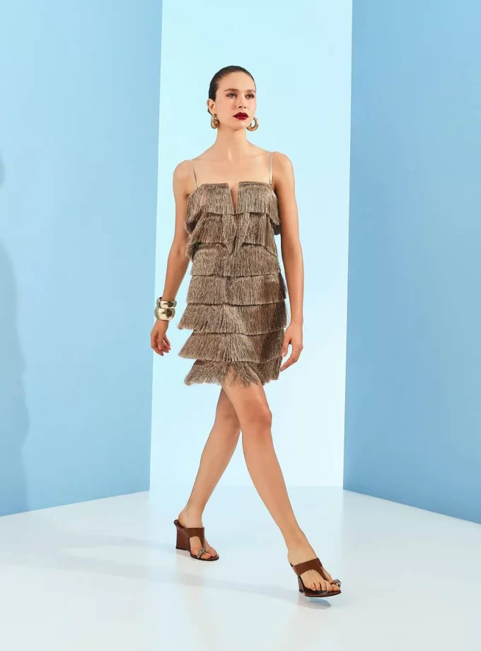 VESTIDO CURTO FRANJA