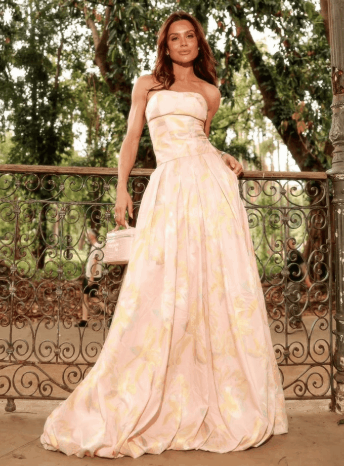 CONJUNTO CORSET E SAIA LONGA