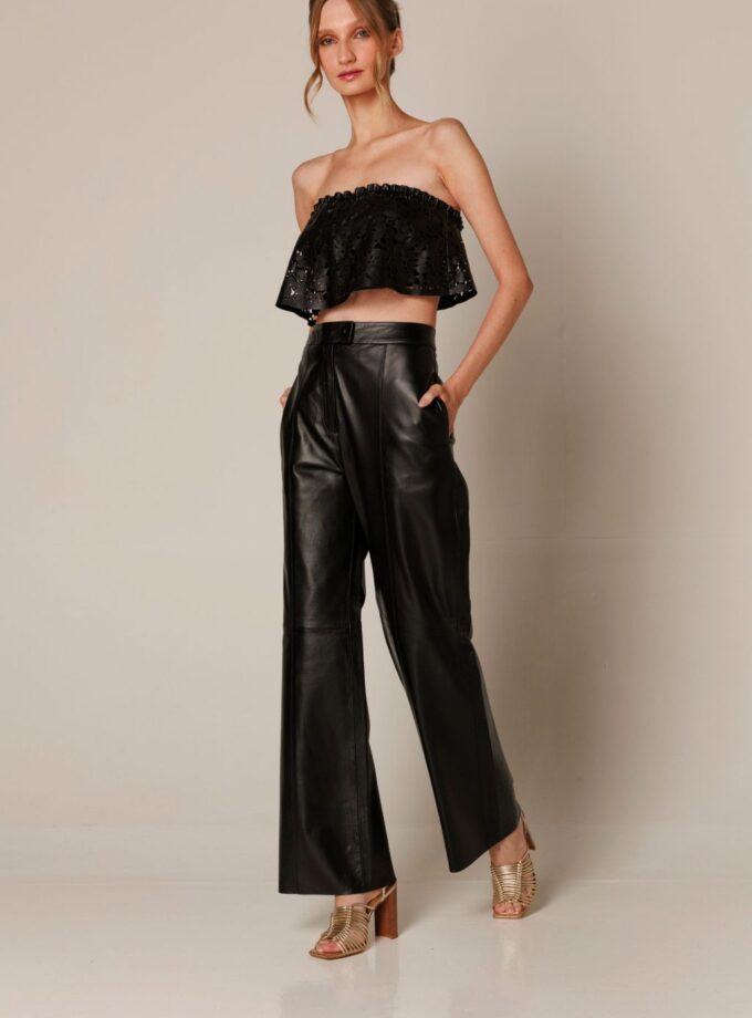 CALCA ALFAIATARIA EM COURO