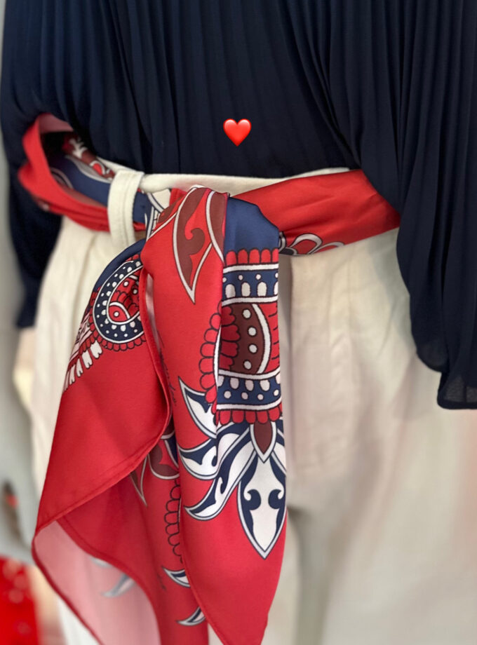 LENCO ESTAMPA AZUL/VERMELHA