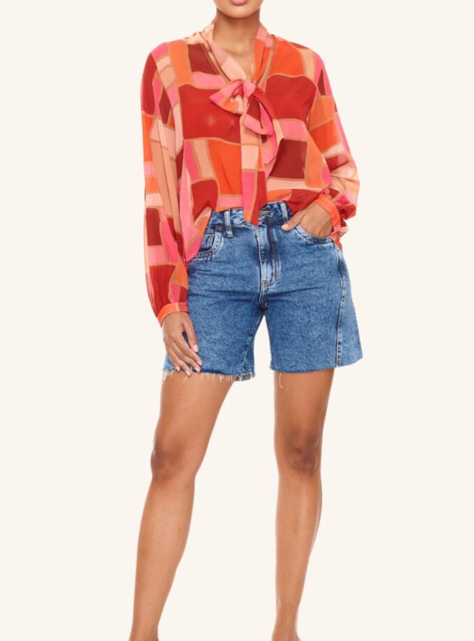 BLUSA CHIF LAÇO GOLAZA