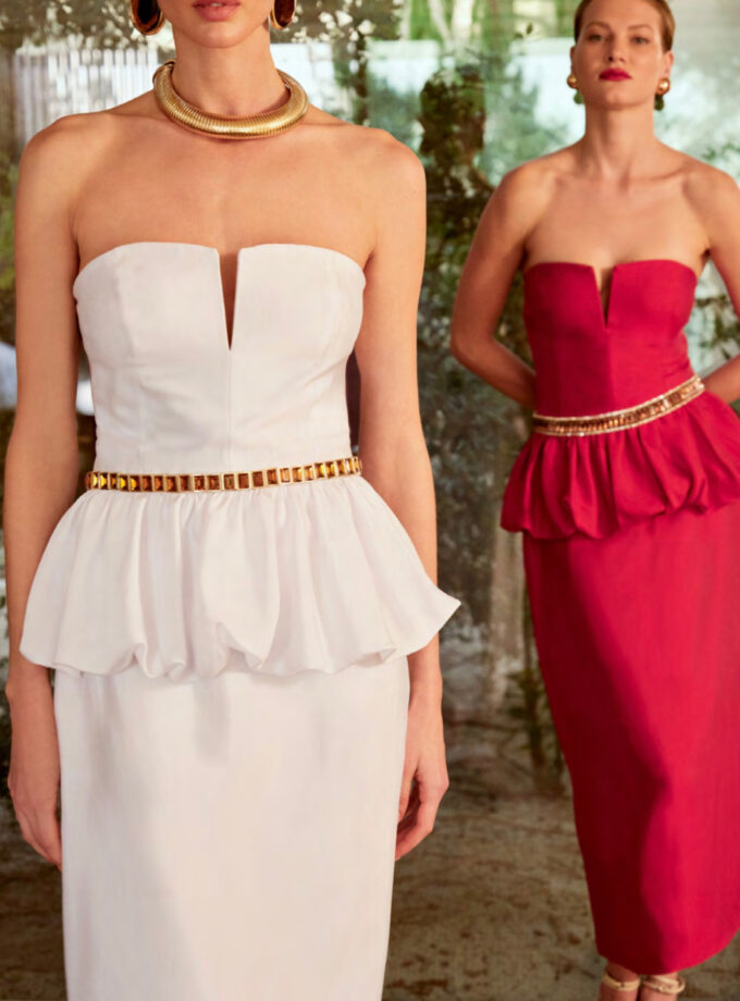 VESTIDO MID PEPLUM BALONE