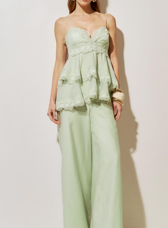 CONJUNTO BLUSA ALCA RENDA E CALCA ANNE FERNANDES