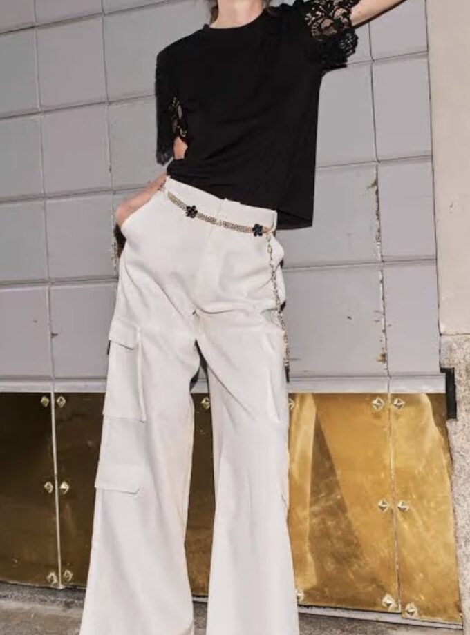 CALÇA LINHO BOLSO LATERAL