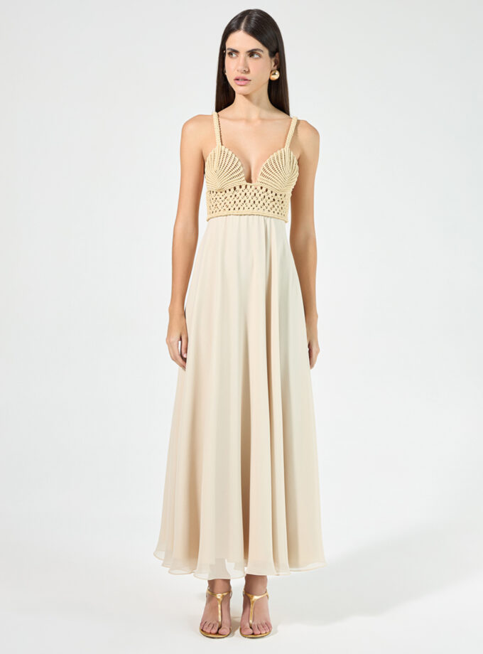 VESTIDO MIDI MACRAME