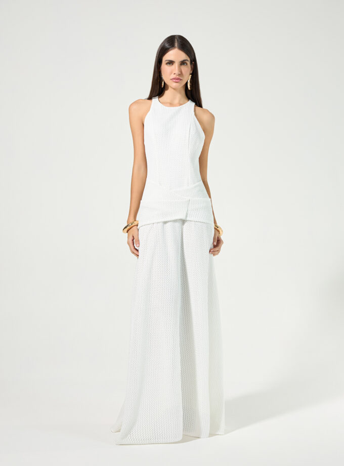 VESTIDO LONGO TELA CROCHE