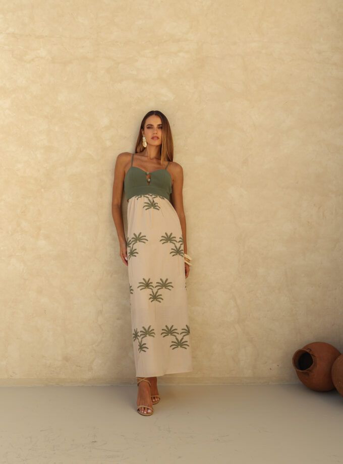 VESTIDO PALM DECOTE