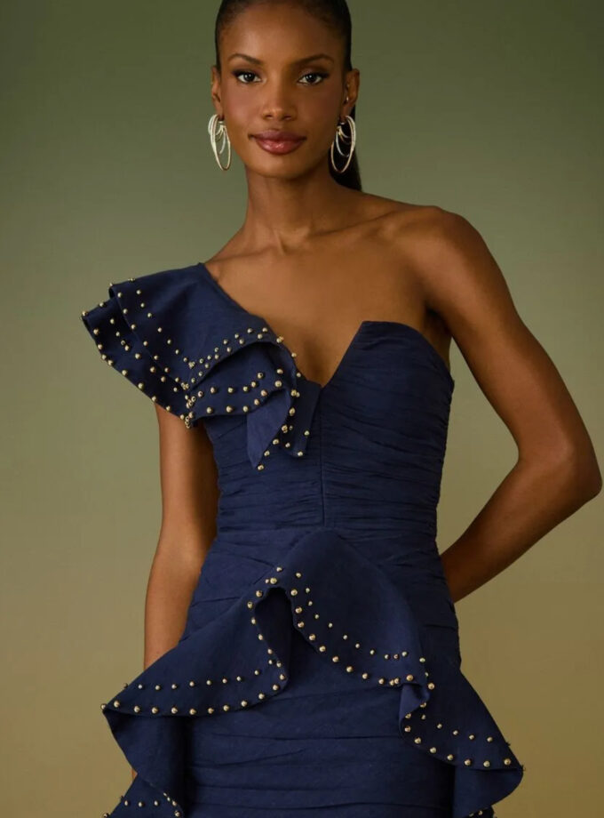 VESTIDO CURTO CAROLINE BABADO