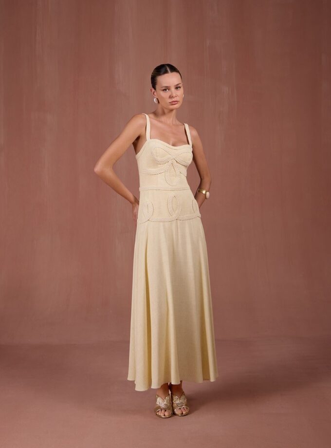 VESTIDO MIDI LINEN SKAZI