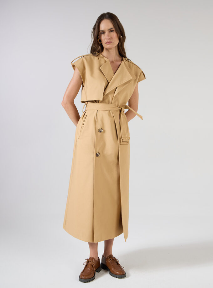 VESTIDO TRENCH MAXI MIDI