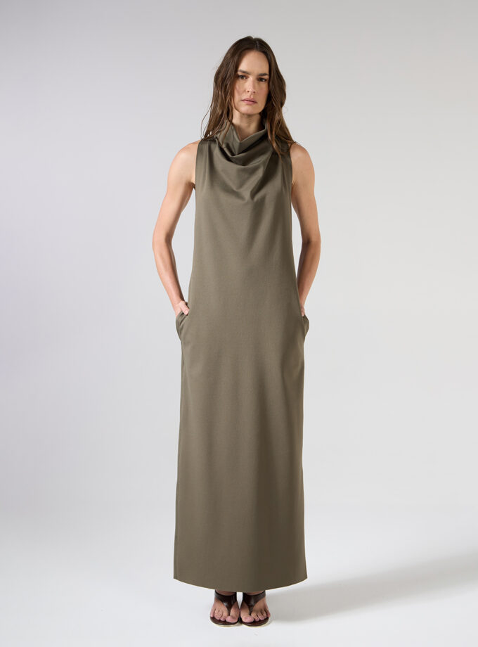 VESTIDO LONGO  GOLA ALTA