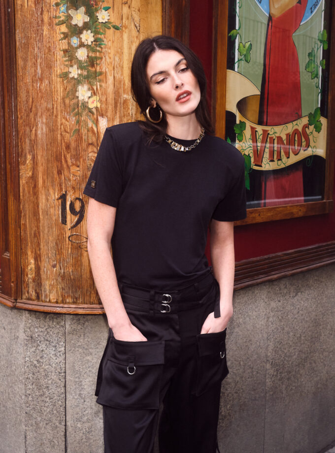 T SHIRT OMBREIRA PRETA