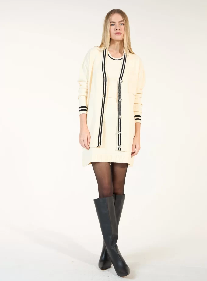 TRIJUNTO BLUSA SAIA E CARDIGAN