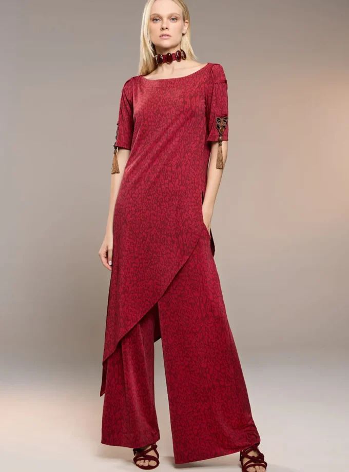 BLUSA MALHA ESTAMPA BORDADO MANGA