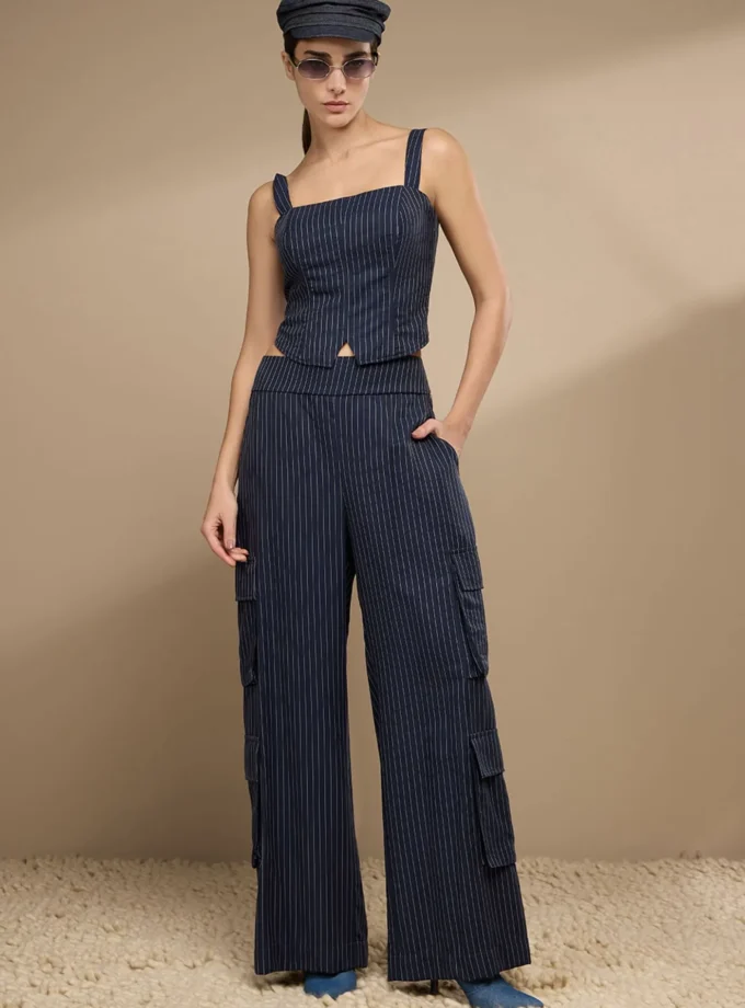 CALÇA RISCA DE GIZ CARGO