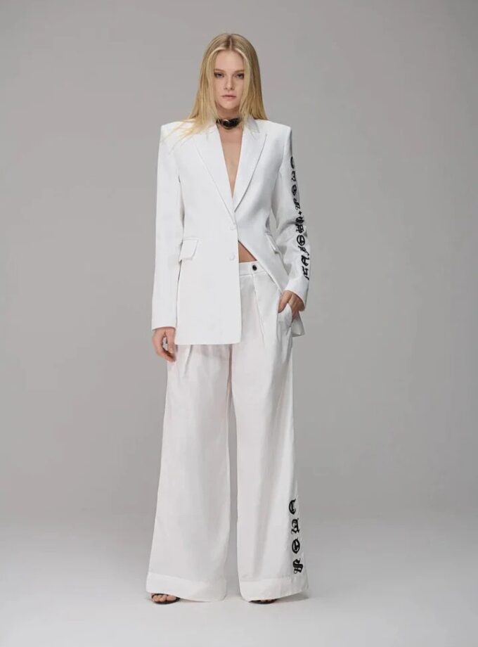 CALÇA NYLON BORDADO GOTICO