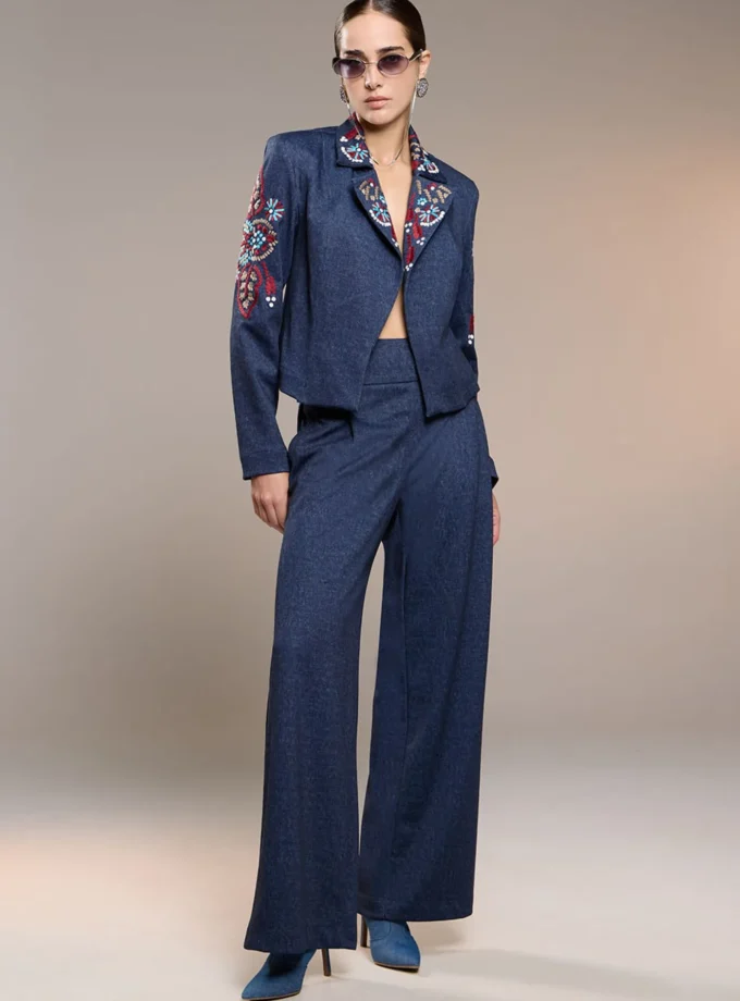 BLAZER JEANS BORDADO LINHA