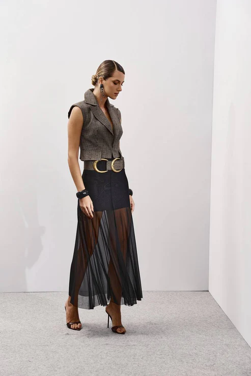 SAIA DE TULE MAXI LONGA