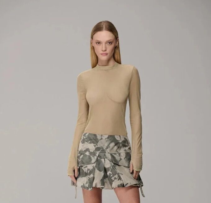 BLUSA TULE MANGA LONGA ICONIC TRANSFER