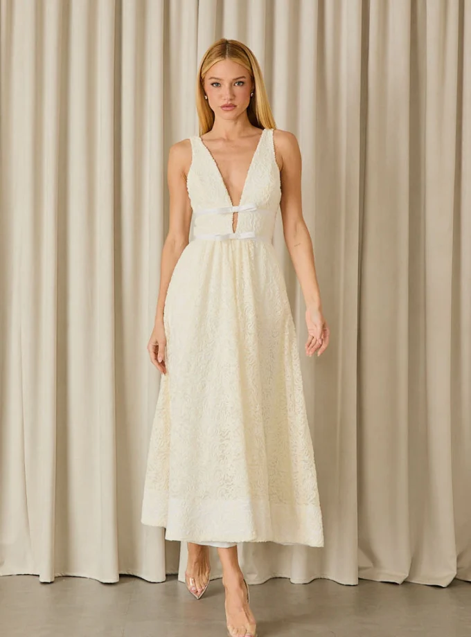 VESTIDO MIDI GIOVANA RENDA FABULOUS