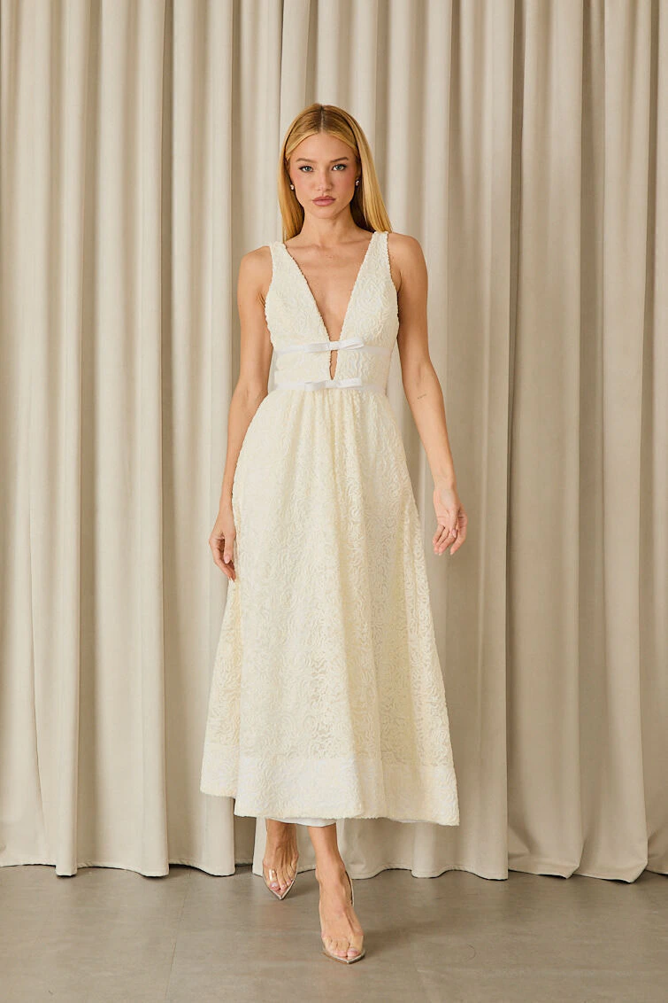 VESTIDO MIDI GIOVANA RENDA FABULOUS