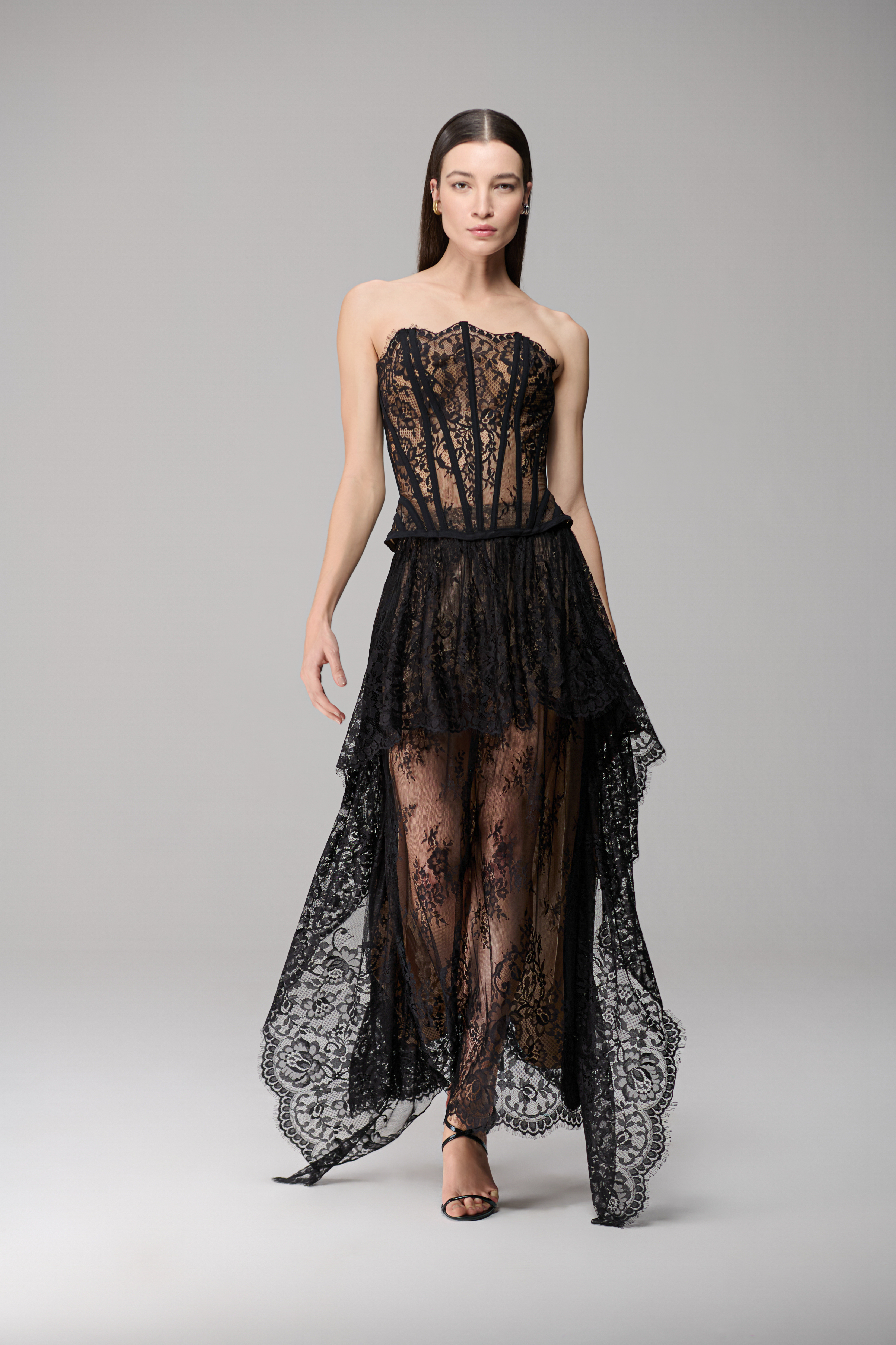 SAIA MIDI RENDA JABOT